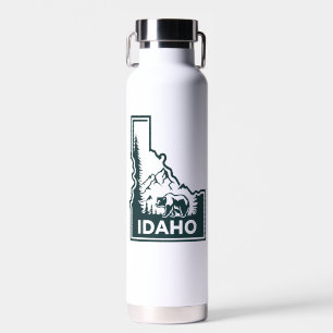 Idaho Map Bear Water Bottle