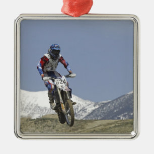 Idaho, Motocross Racing, Motorcycle Racing 2 Metal Tree Decoration