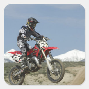 Idaho, Motocross Racing, Motorcycle Racing Square Sticker