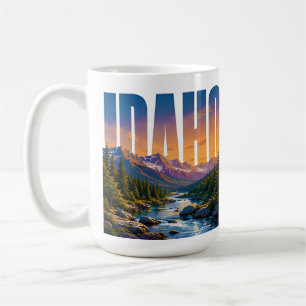 Idaho Mountain River Scenic Outdoor Adventure Coffee Mug