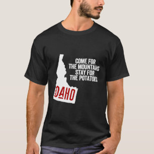 Idaho Mountains Potatoes State Retro USA geograph T-Shirt