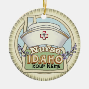 Idaho Nurse Ceramic Tree Decoration