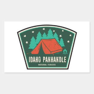 Idaho Panhandle National Forests Camping Rectangular Sticker