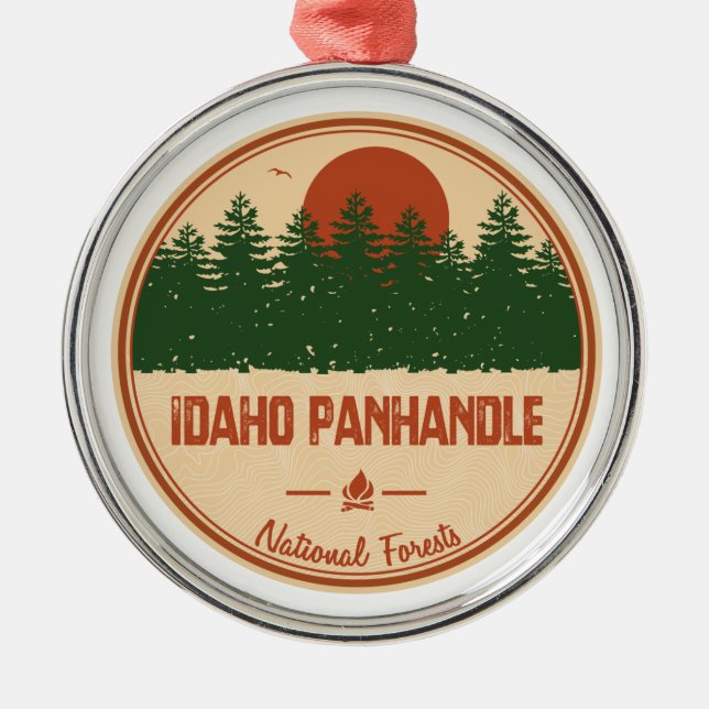 Idaho Panhandle National Forests Metal Tree Decoration (Front)
