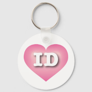 Idaho Pink Fade Heart - Big Love Key Ring