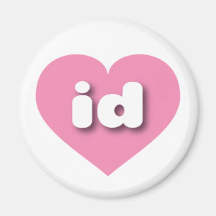 Idaho pink heart - I love id Magnet