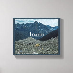 Idaho Poster Art Canvas Print