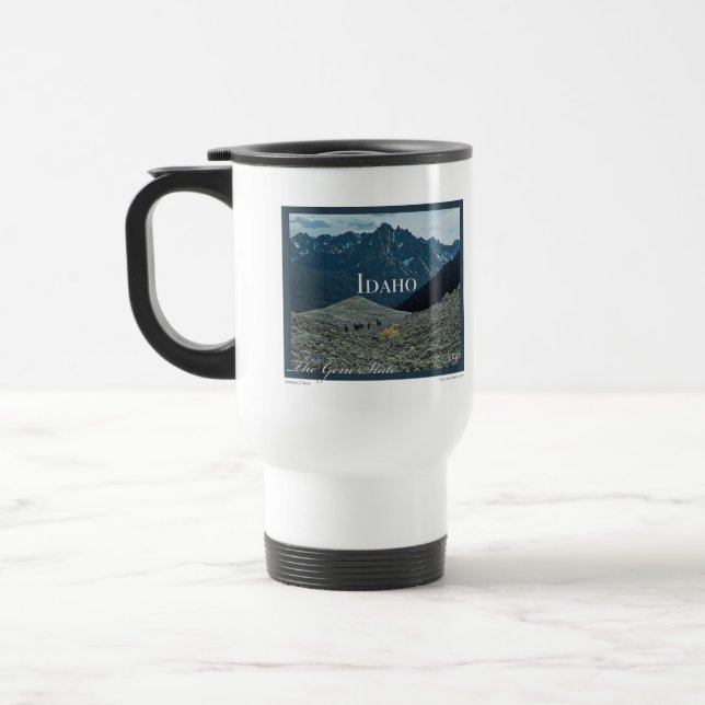 Idaho Poster Art Travel Mug (Left)