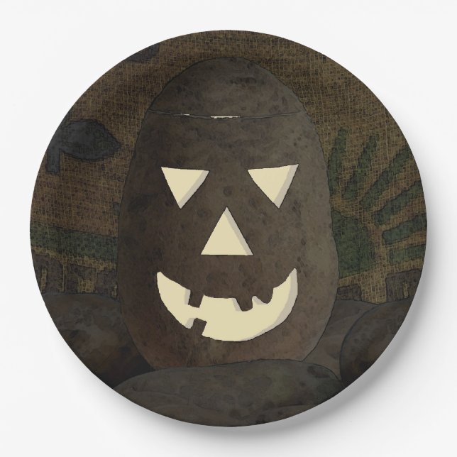 Idaho Potato Tato'lantern Paper Plate (Front)