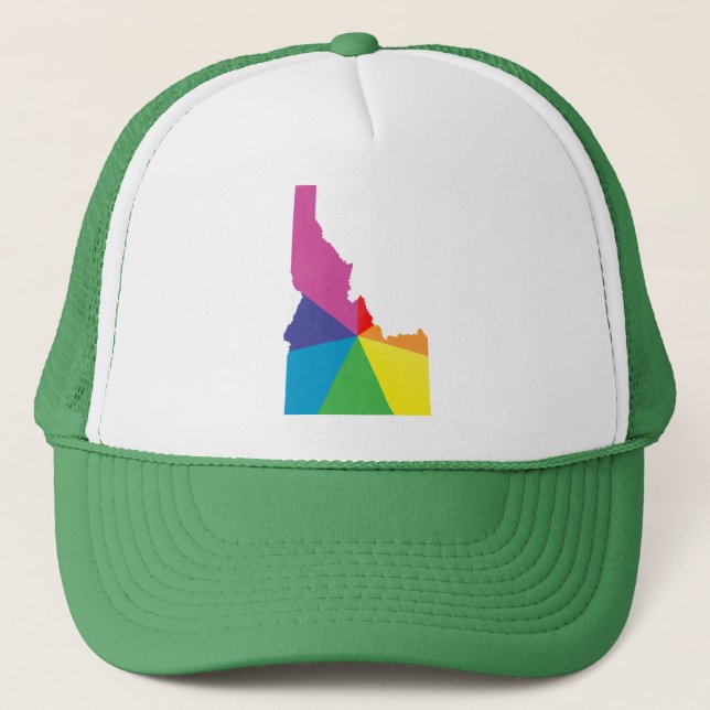 idaho pride. angled. trucker hat (Front)