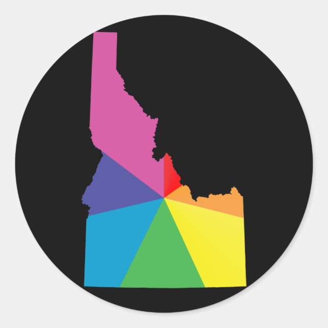 idaho pride. classic round sticker (Front)