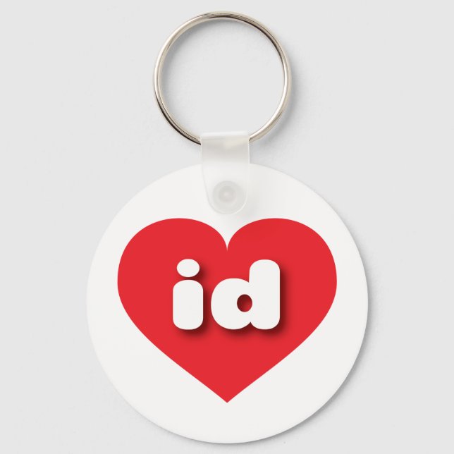 Idaho red heart - I love id Key Ring (Front)