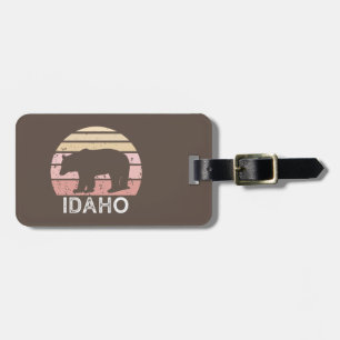 Idaho Retro Bear Luggage Tag