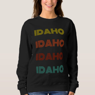 Idaho Retro Typography American State Sweatshirt
