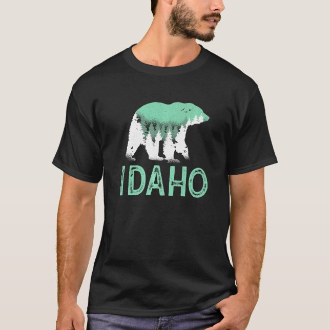 Idaho Rocky Mountains Id Yellowstone Grizzly Bears T-Shirt (Front)
