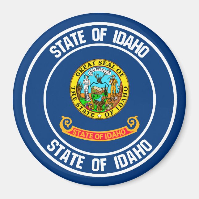 Idaho Round Emblem Magnet (Front)