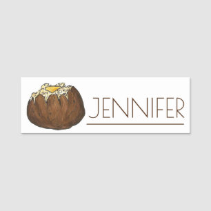 Idaho Russet Potato Spud Farm Grocery Store Name Tag