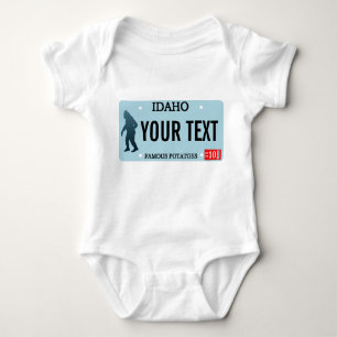 Idaho Sasquatch License Plate Baby Bodysuit