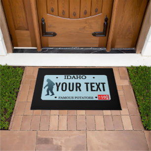 Idaho Sasquatch License Plate Doormat