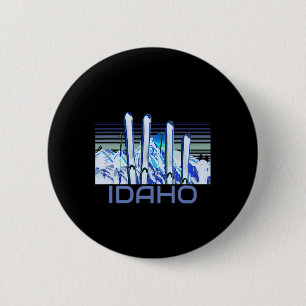 Idaho Ski Accessories Retro Idaho Skiing  6 Cm Round Badge