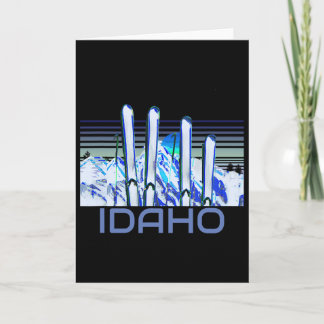 Idaho Ski Accessories Retro Idaho Skiing  Card