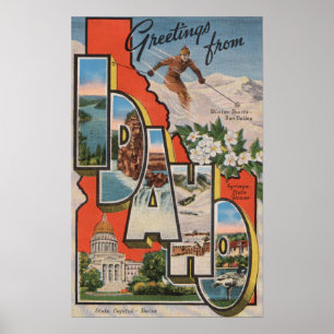 Idaho (Skiing)Large Letter ScenesIdaho Poster