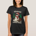 Idaho Snowman Shirt Christmas Tree Sled Festive<br><div class="desc">Idaho Snowman Shirt Christmas Tree Sled Festive</div>
