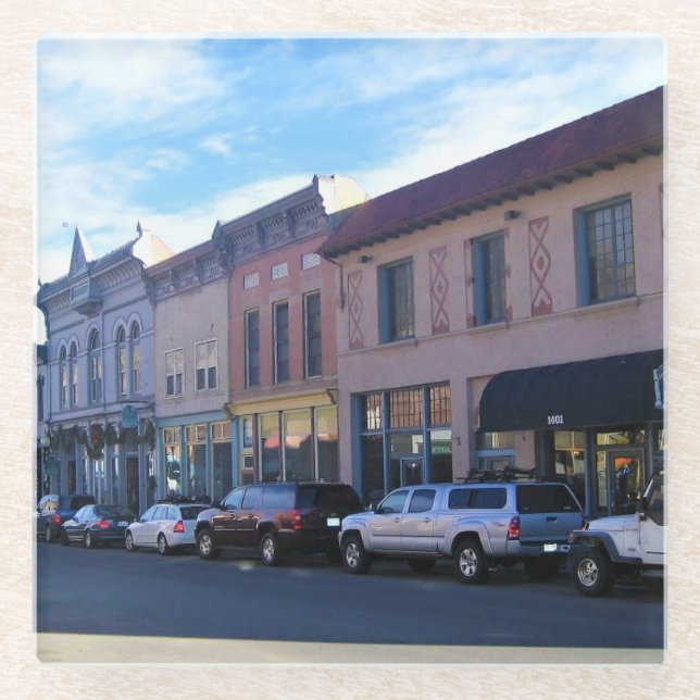 Idaho Springs, Colorado Glass Coaster (Front)
