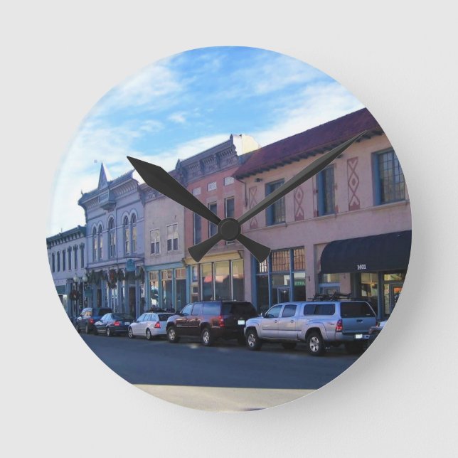 Idaho Springs, Colorado Round Clock (Front)