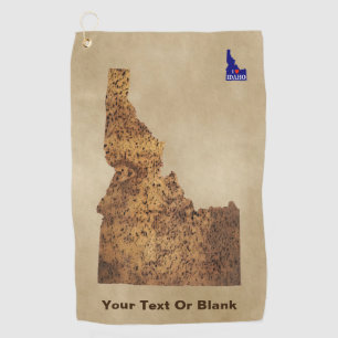 Idaho Spud Map Golf Towel