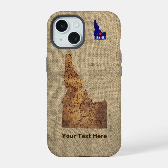 Idaho Spud Map iPhone 15 Case (Back)