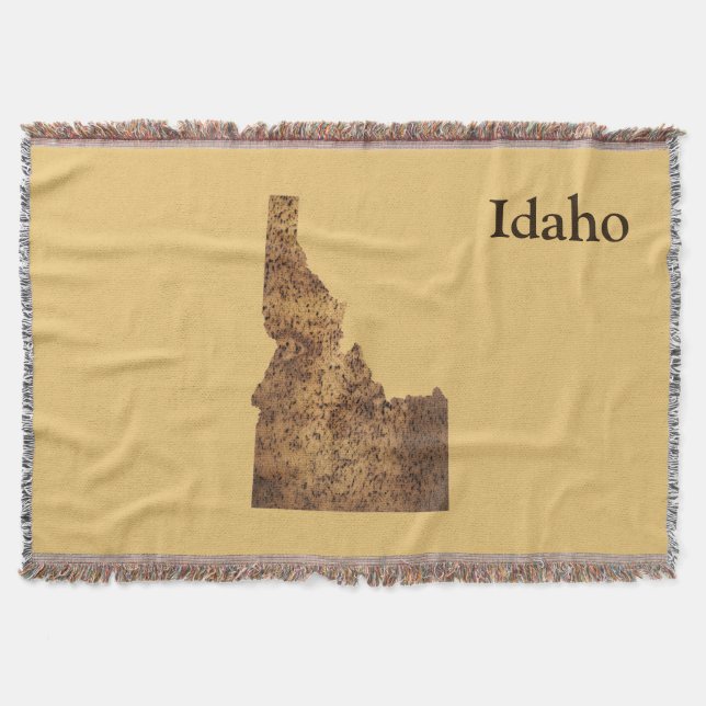 Idaho Spud Map Throw Blanket (Front)