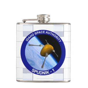 Idaho Spudnik Satellite Mission Patch Hip Flask
