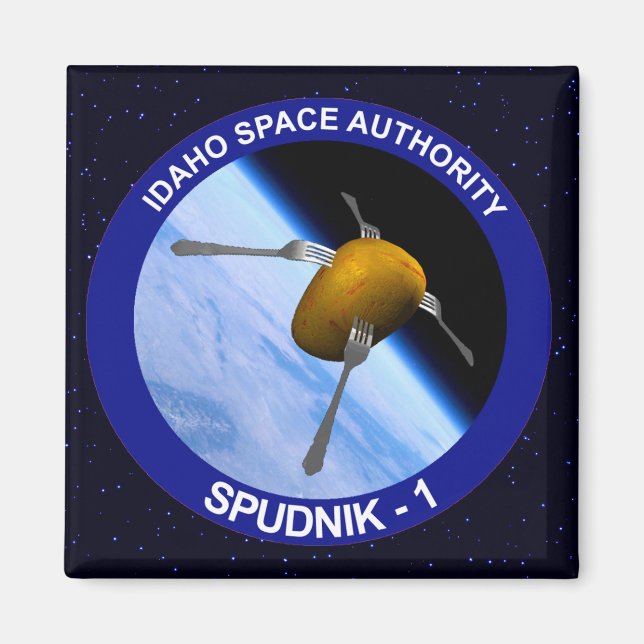Idaho Spudnik Satellite Mission Patch Magnet (Front)
