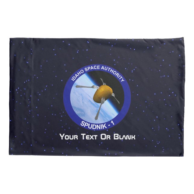 Idaho Spudnik Satellite Mission Patch Pillowcase (Back)