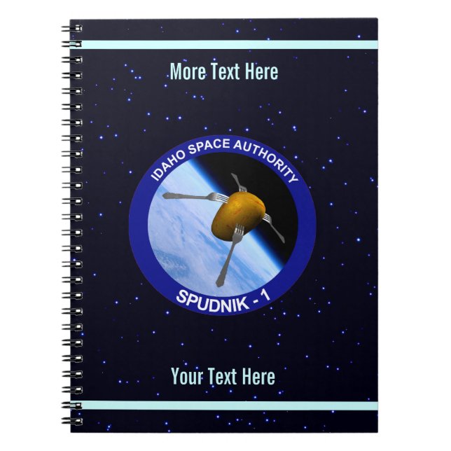 Idaho Spudnik Satellite Mission Patch Spiral Notebook (Front)