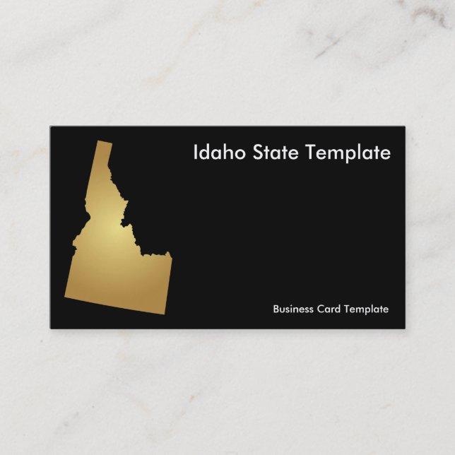 Idaho State Business Card Metallic Gold (Front)
