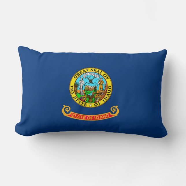 Idaho State Flag Design Lumbar Cushion (Front)