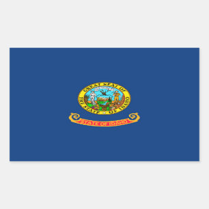 Idaho State Flag Design Rectangular Sticker