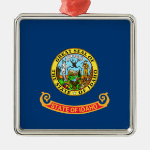 Idaho State Flag Metal Tree Decoration