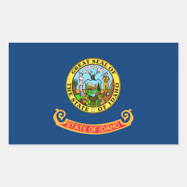 Idaho State Flag Rectangular Sticker (Front)