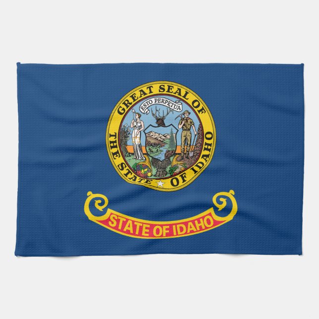 Idaho State Flag Tea Towel (Horizontal)