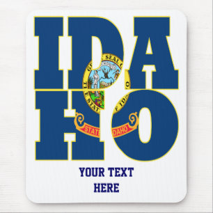 Idaho state flag text mouse pad