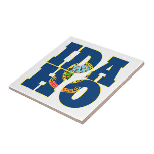 Idaho state flag text tile