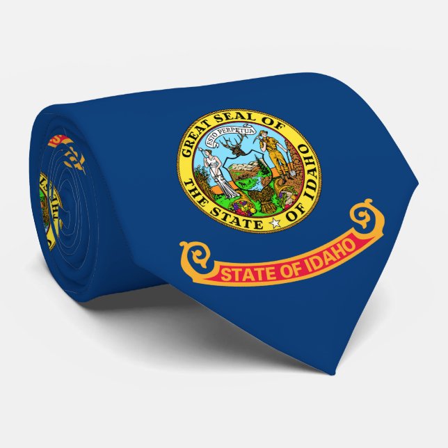 Idaho State Flag Tie (Rolled)
