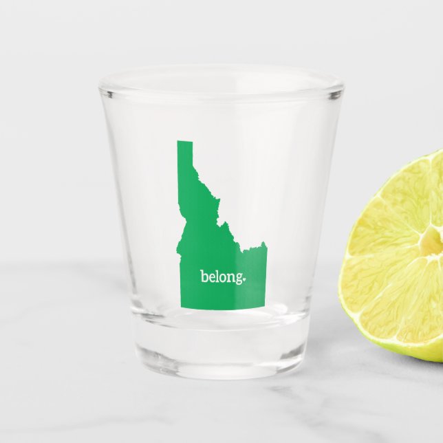 Idaho State Map Belong Shot Glass (Front)