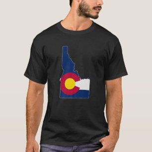 IDAHO STATE MAP COLORADO CO Flag Roots Men Women G T-Shirt
