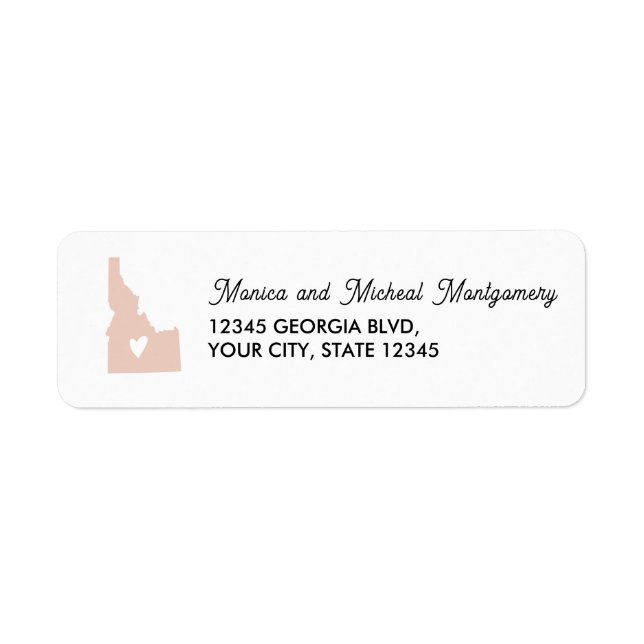 IDAHO State Map with Heart - ANY COLOR!    (Front)