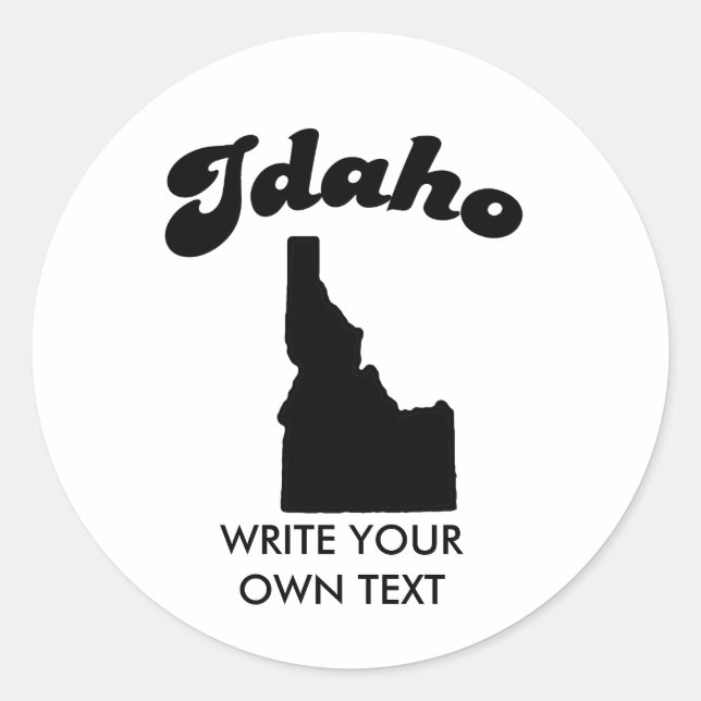 IDAHO STATE MOTTO T-SHIRT CLASSIC ROUND STICKER (Front)