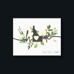 Idaho State Personalised Your Home City Rustic Canvas Print<br><div class="desc">Idaho State Personalised Your Home City Rustic Floral Design. With pretty watercolor yellow and cream white flowers, paint brush strokes, cute heart shape, chic white wood texture, and trendy brushed script font. Makes a great gift for any Idaho Home State person, family members, for her, Wife, Friends, Mothers, and more....</div>